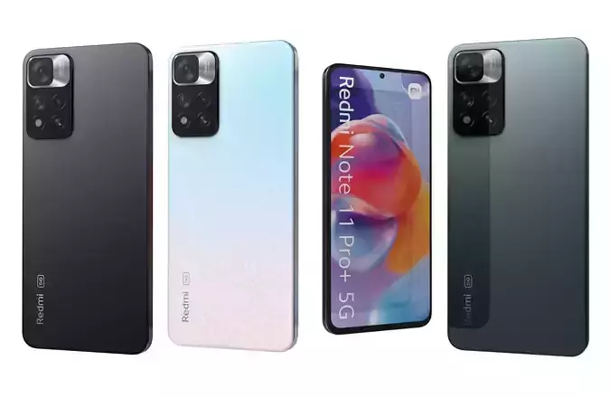 Xiaomi Redmi Note 11 Pro Plus 5G All Colors 3D model