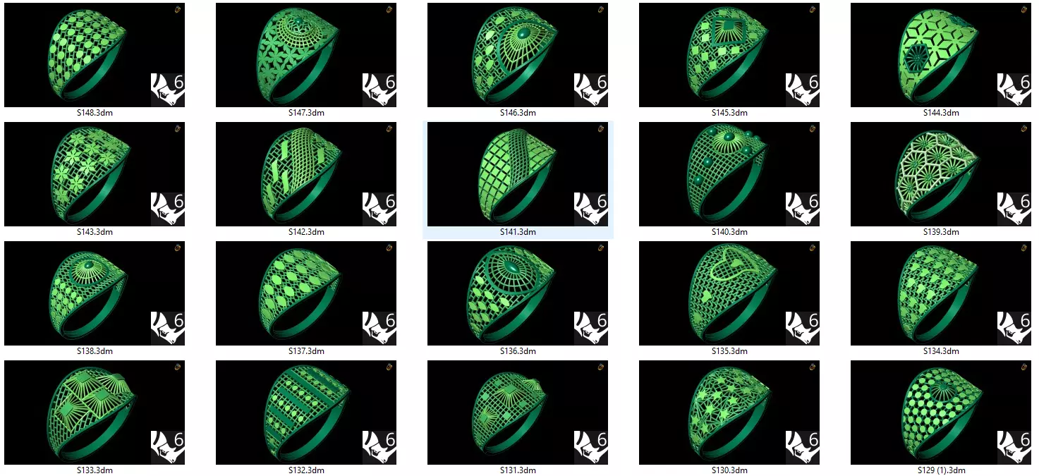 20 ring  turkish model  3D print model_0