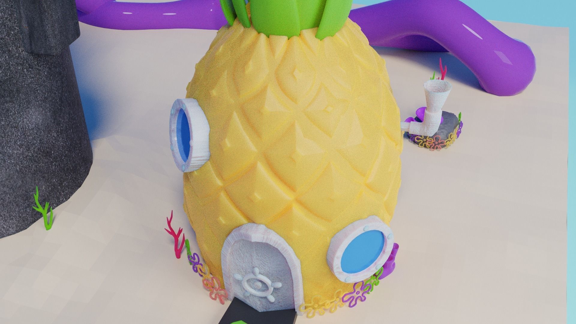 Spongebobs House 3D model_7