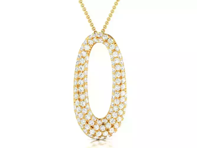 Solitaire Women Pendants 3dm STL OBJ FBX Render Details