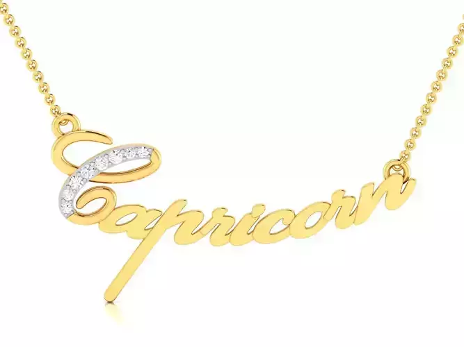 Solitaire Name Pendants 3dm STL OBJ FBX Render Details