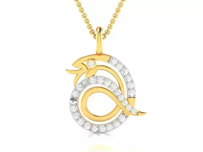 Solitaire Women Pendants 3dm STL OBJ FBX Render Details