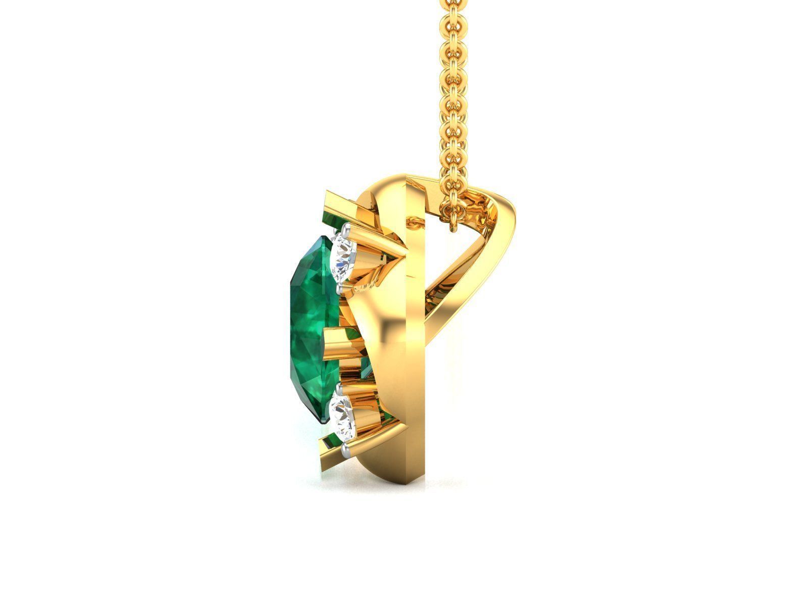 Solitaire Women Pendants 3dm STL OBJ FBX Render Details 3D print model_4