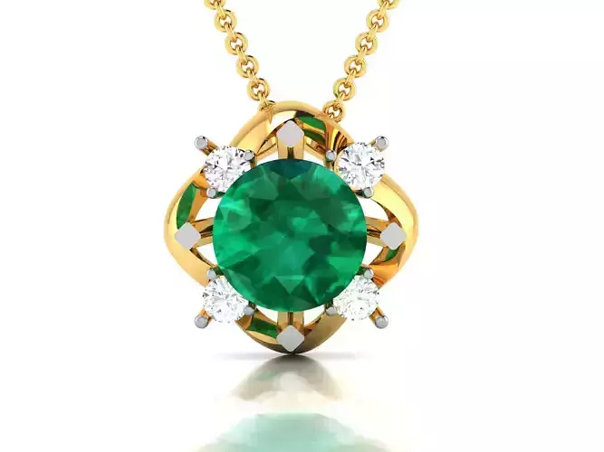 Solitaire Women Pendants 3dm STL OBJ FBX Render Details