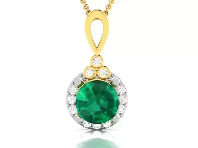 Solitaire Women Pendants 3dm STL OBJ FBX Render Details