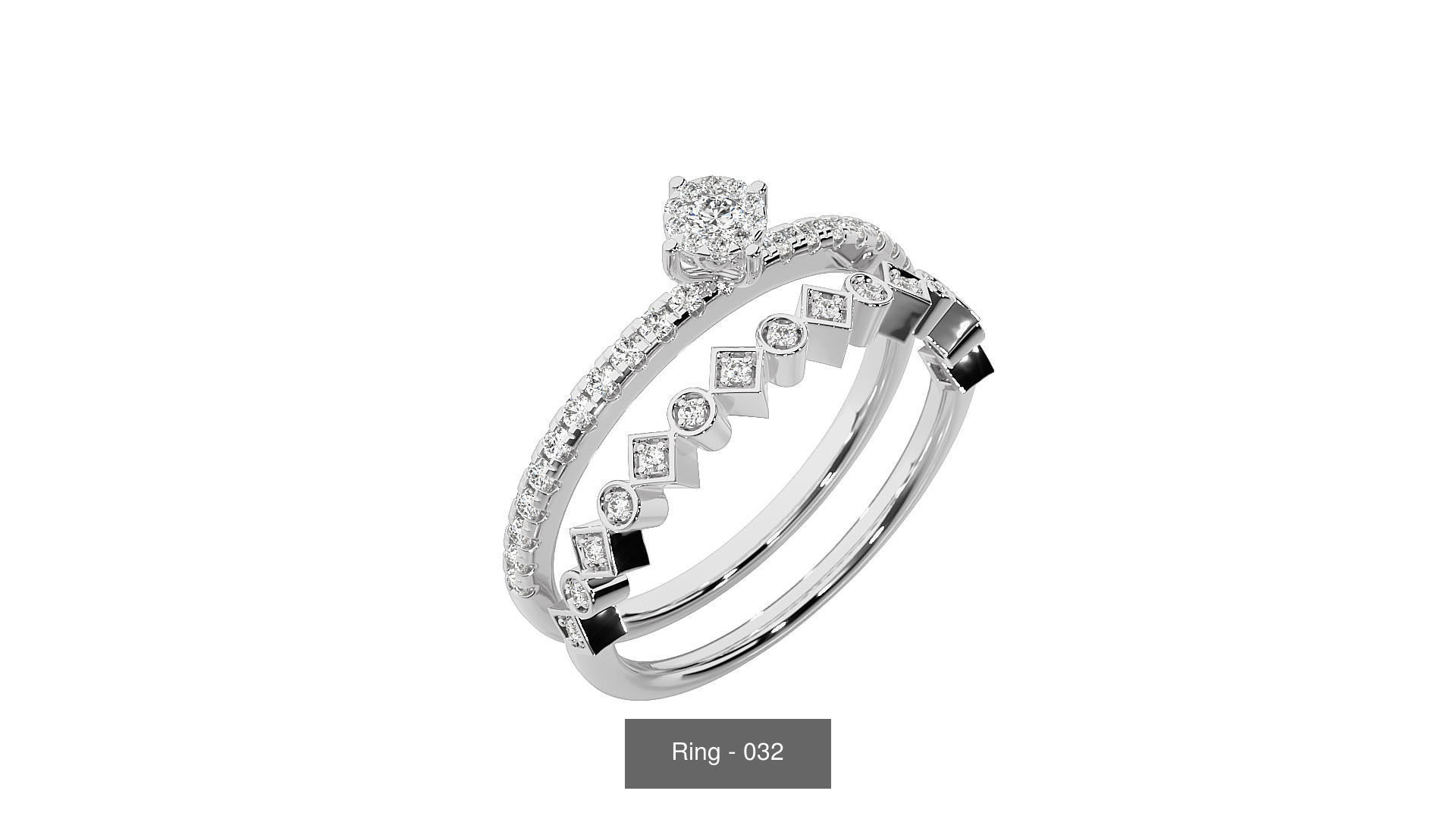40 Solitaire Rings Pack 3D Model Collection_14
