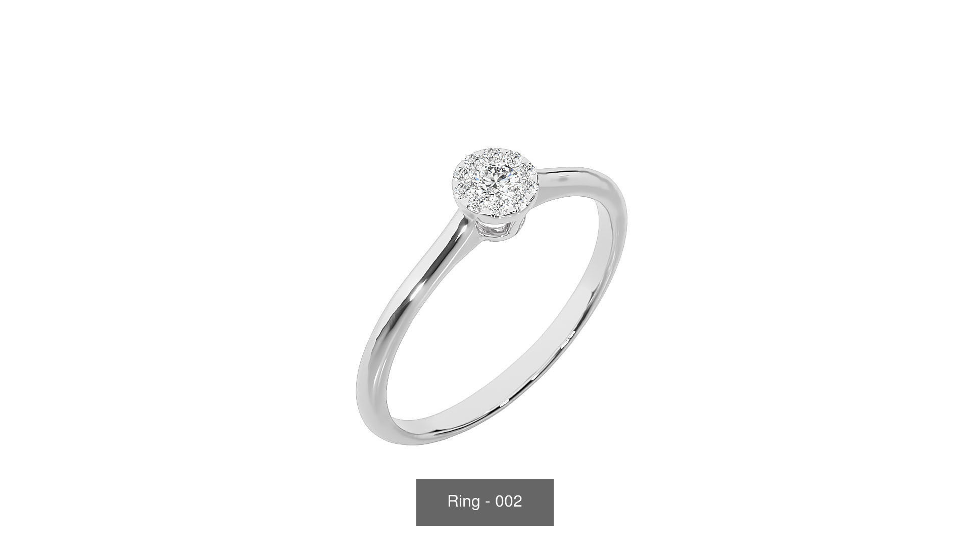 40 Solitaire Rings Pack 3D Model Collection_43