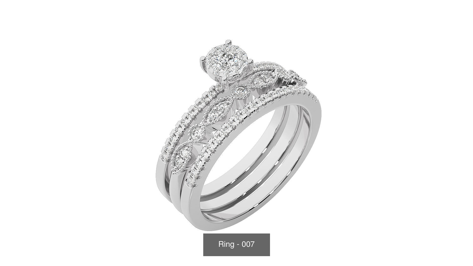 40 Solitaire Rings Pack 3D Model Collection_38