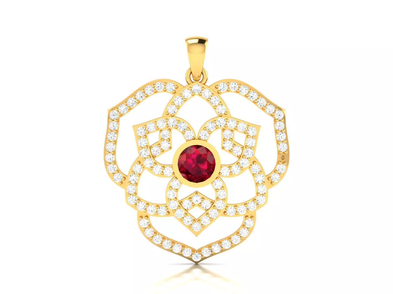 Solitaire Women Pendants 3dm STL OBJ FBX Render Details 3D print model_0