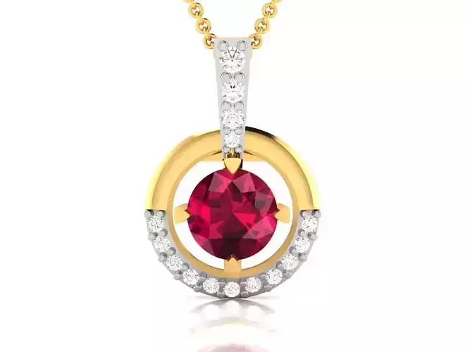 Solitaire Women Pendants 3dm STL OBJ FBX Render Details