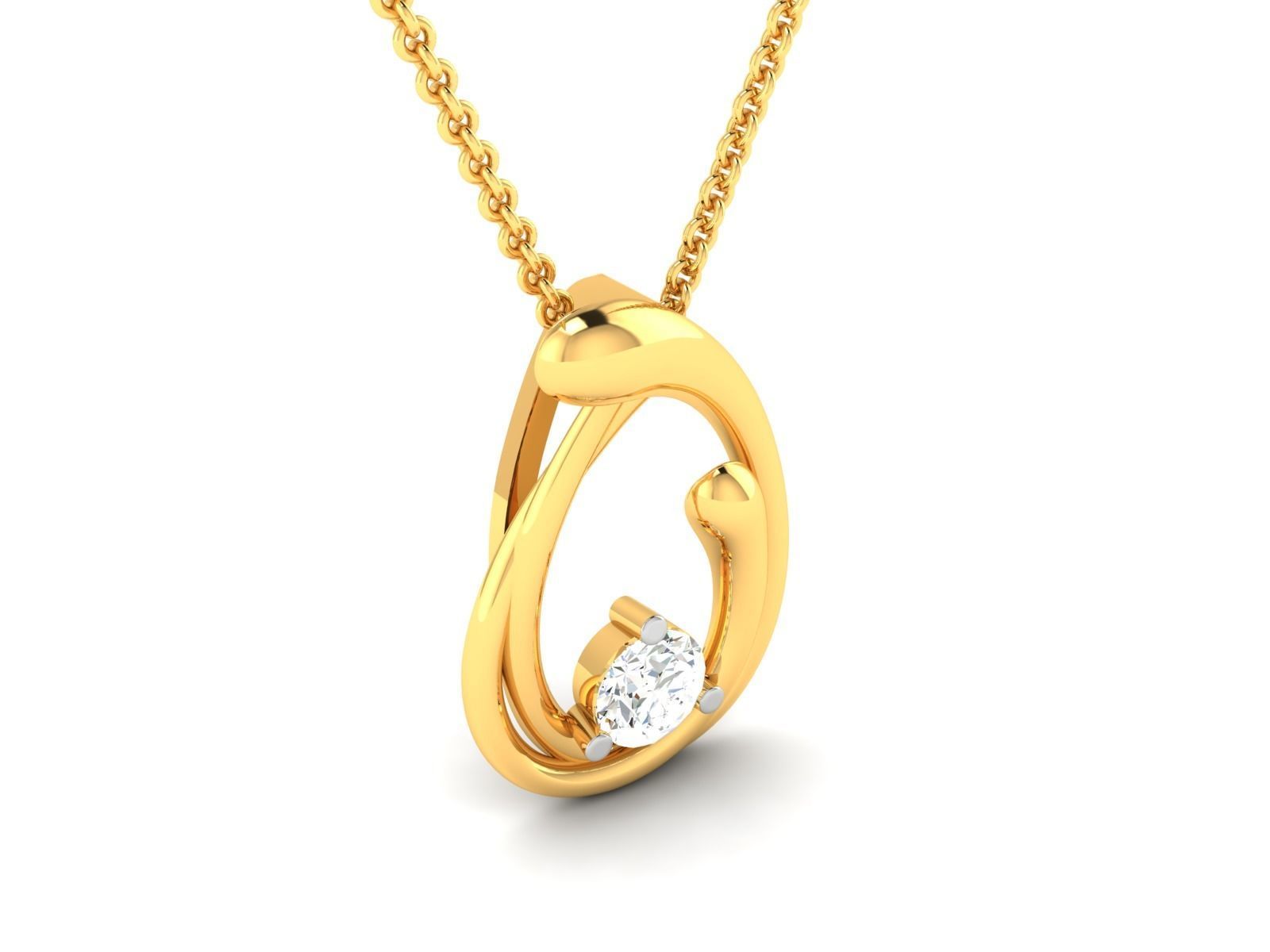 Solitaire Women Pendants 3dm STL OBJ FBX Render Details 3D print model_2