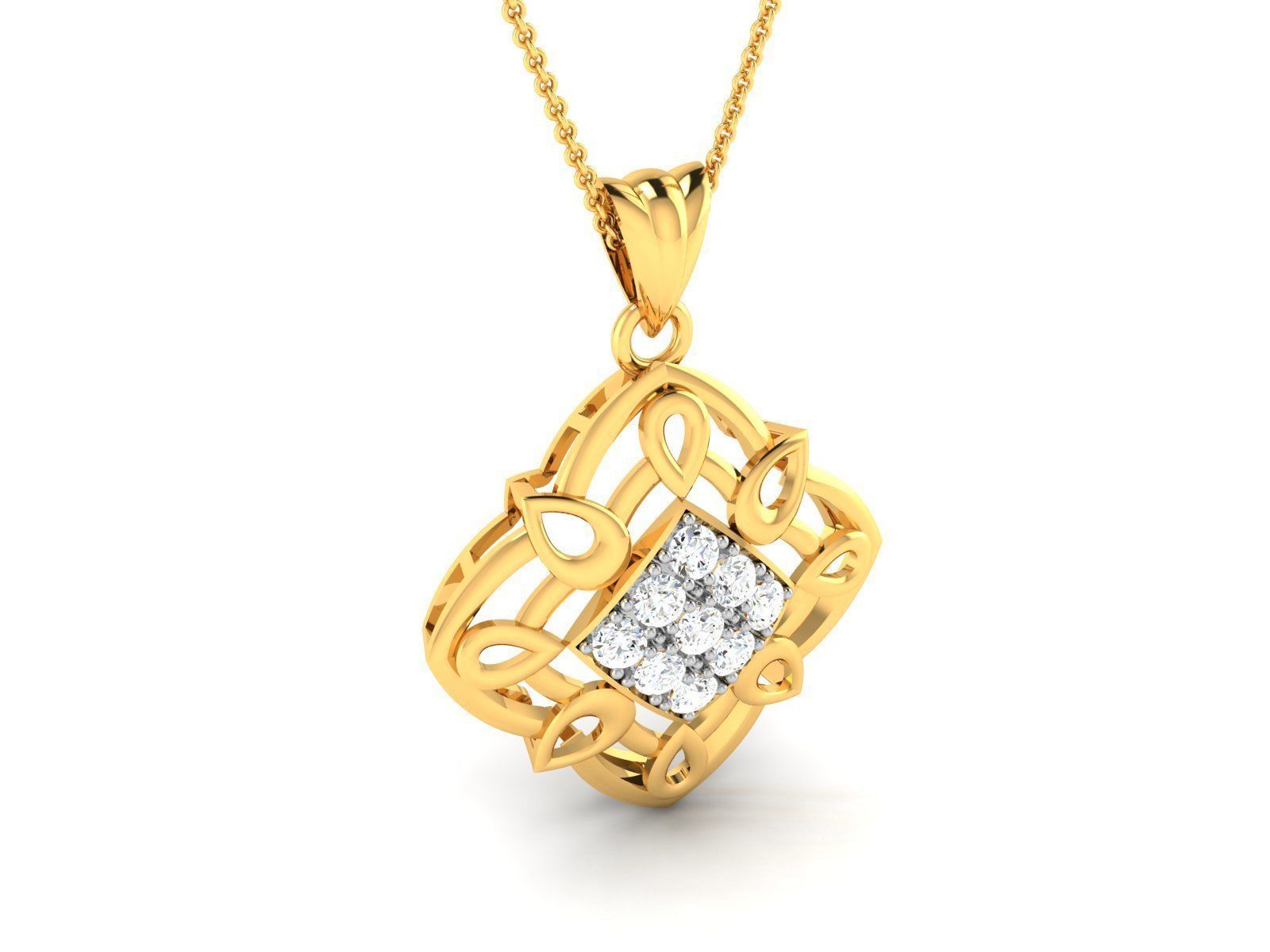 Solitaire Women Pendants 3dm STL OBJ FBX Render Details 3D print model_1