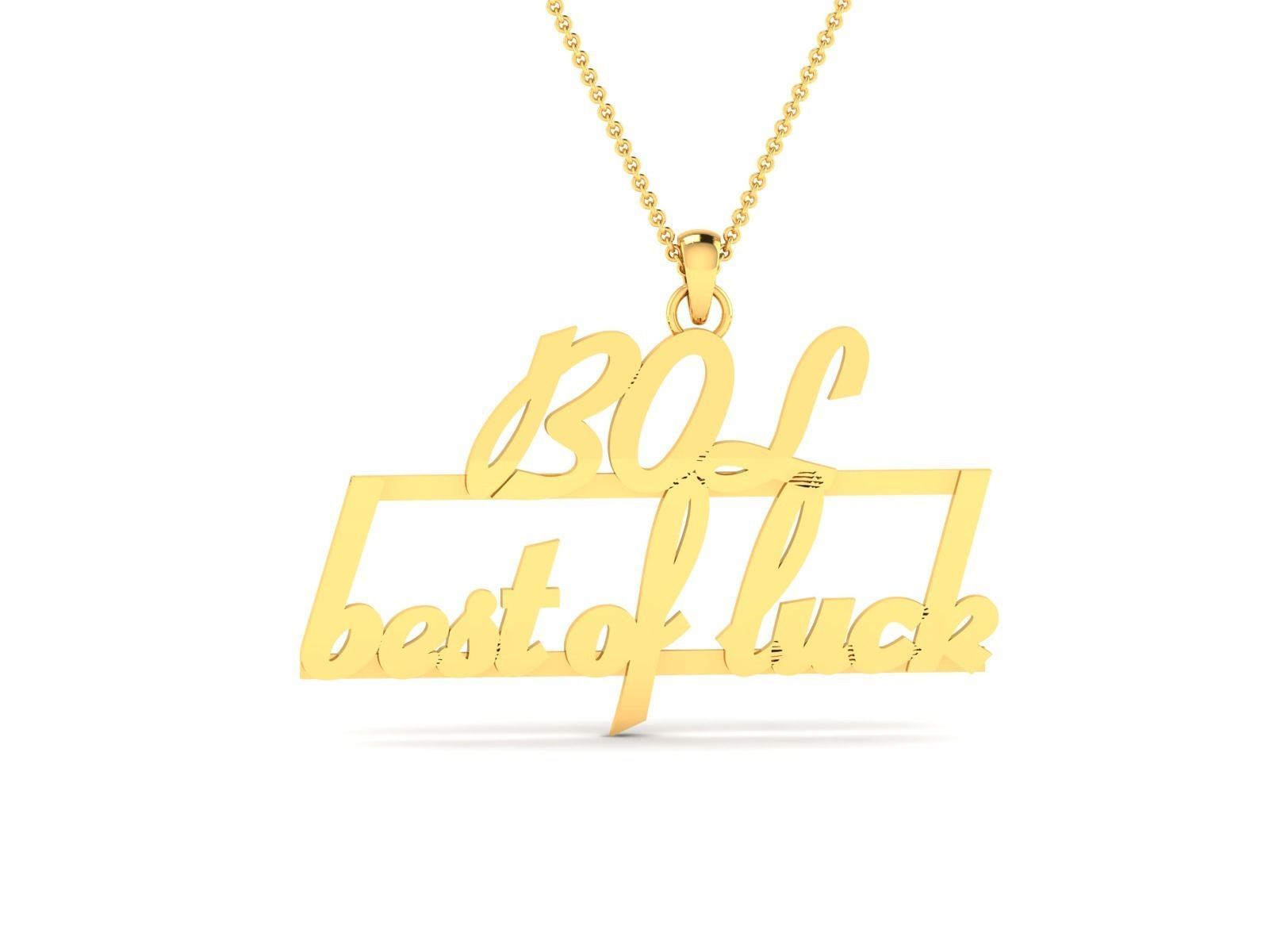 Bos Best of Luck Pendants 3dm STL OBJ FBX Render Details 3D print model_3