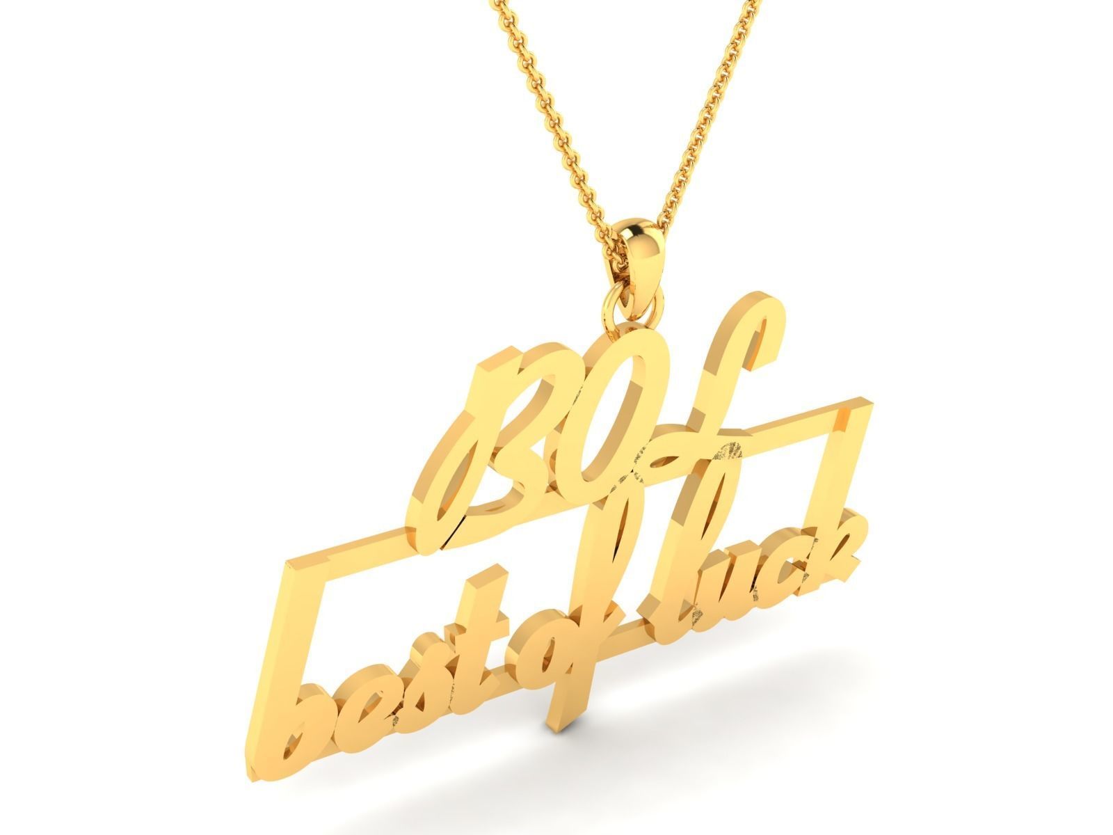 Bos Best of Luck Pendants 3dm STL OBJ FBX Render Details 3D print model_2
