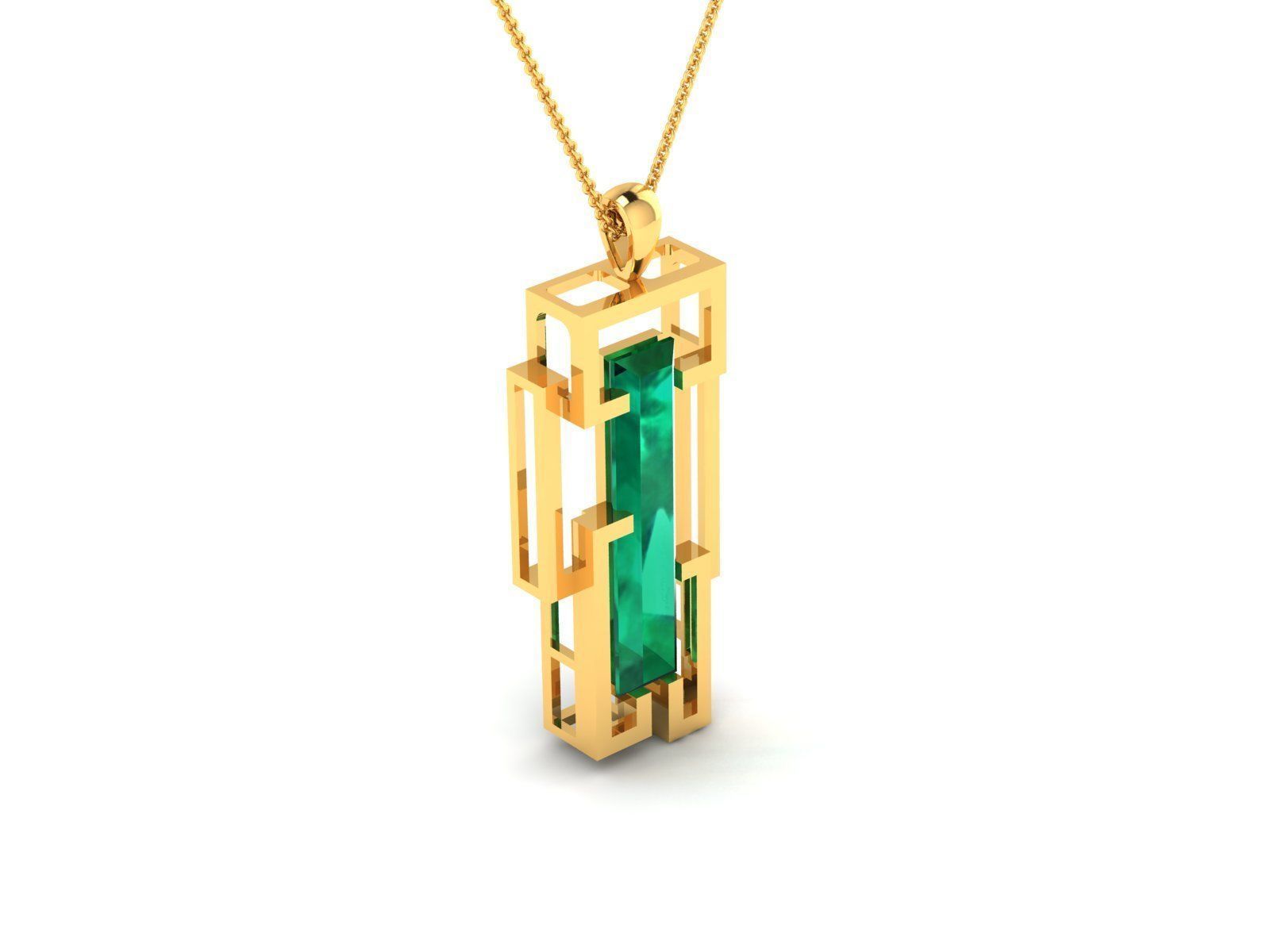Solitaire Women Pendants 3dm STL OBJ FBX Render Details 3D print model_1