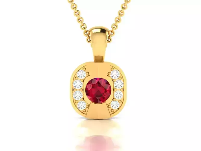Solitaire Women Pendants 3dm STL OBJ FBX Render Details
