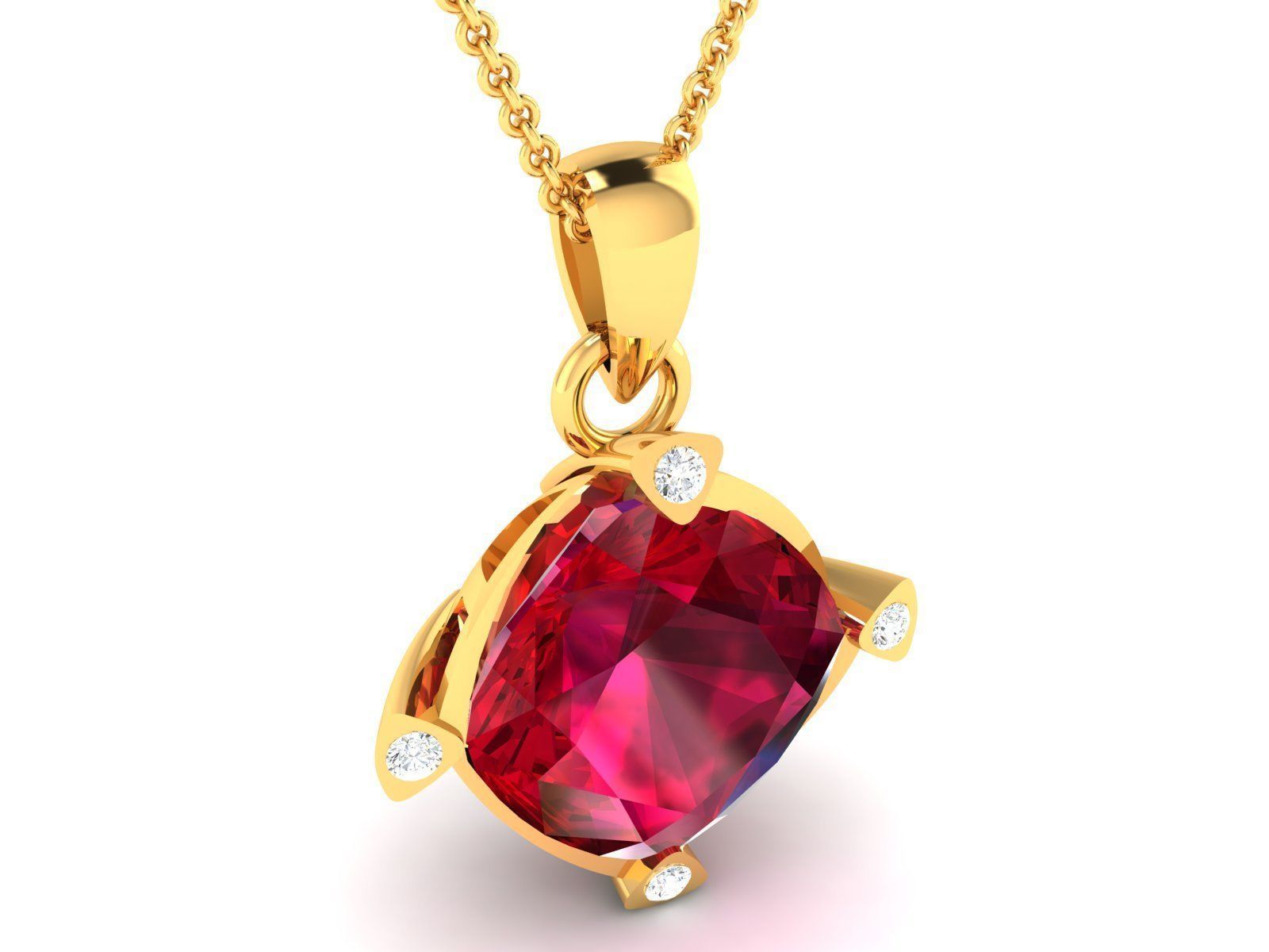 Solitaire Women Pendants 3dm STL OBJ FBX Render Details 3D print model_1