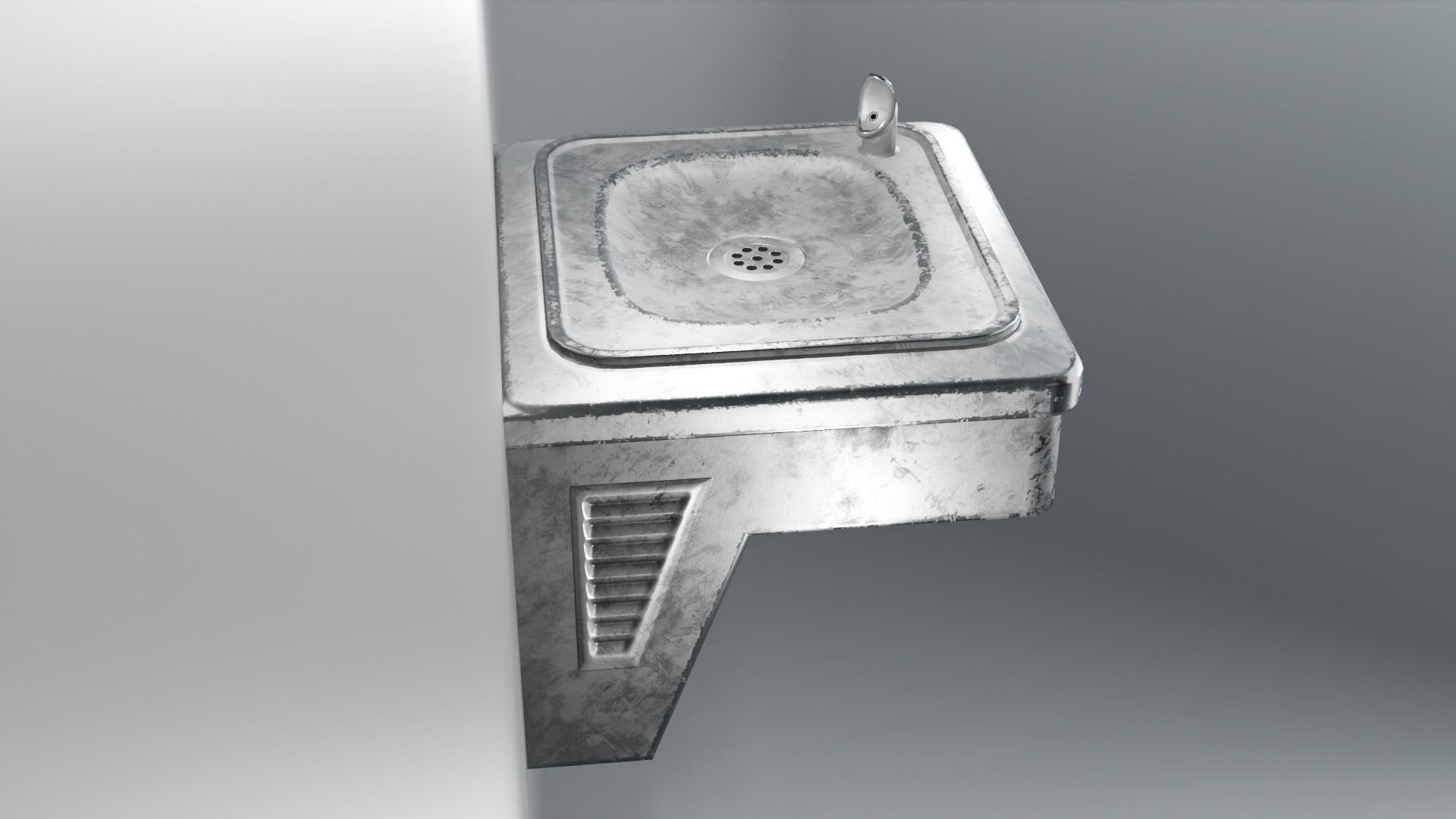Drinking Fountain Low-poly 3D model_14