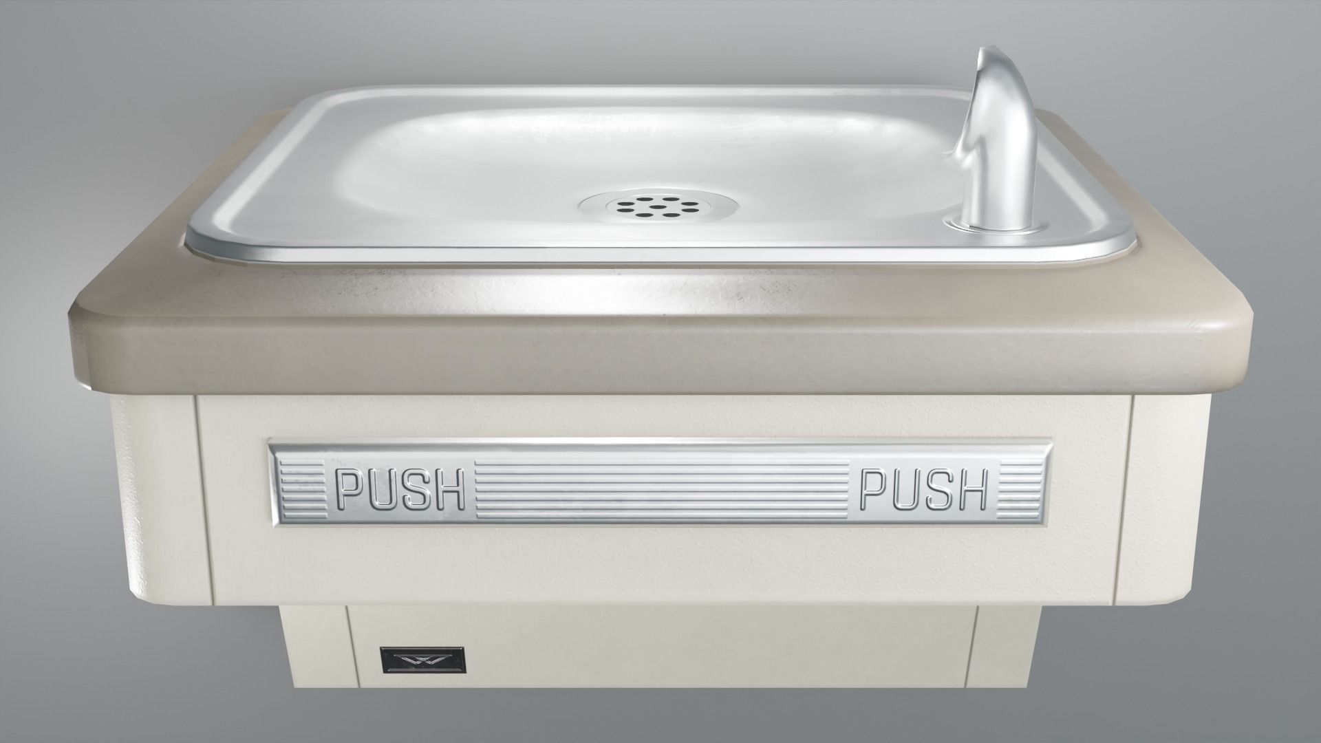 Drinking Fountain Low-poly 3D model_2