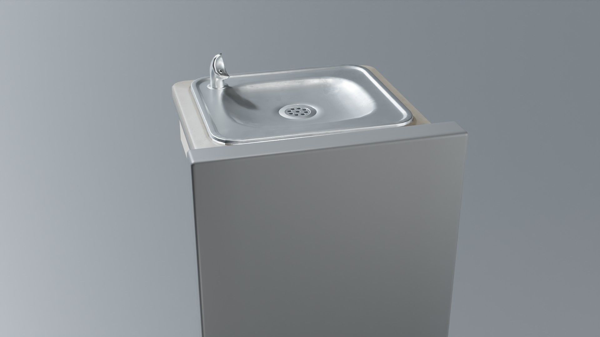 Drinking Fountain Low-poly 3D model_33