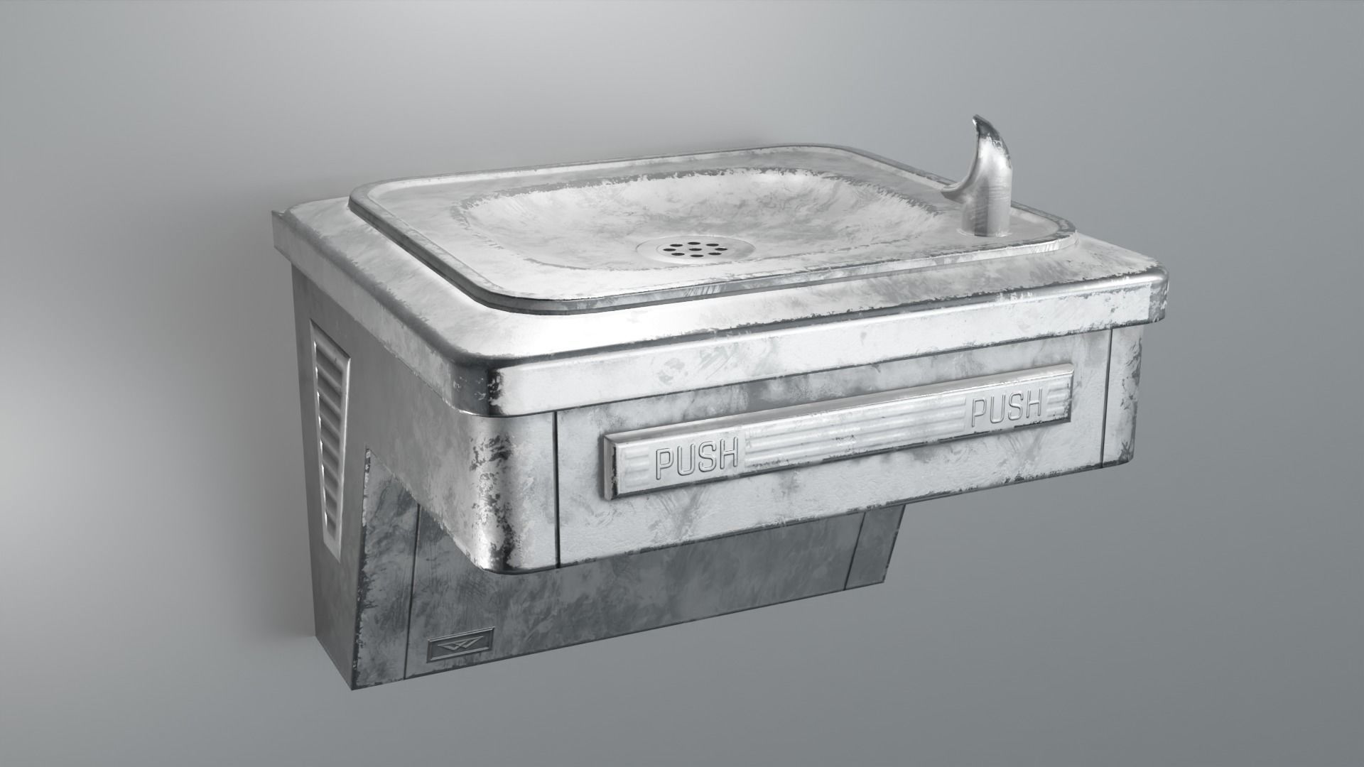 Drinking Fountain Low-poly 3D model_11
