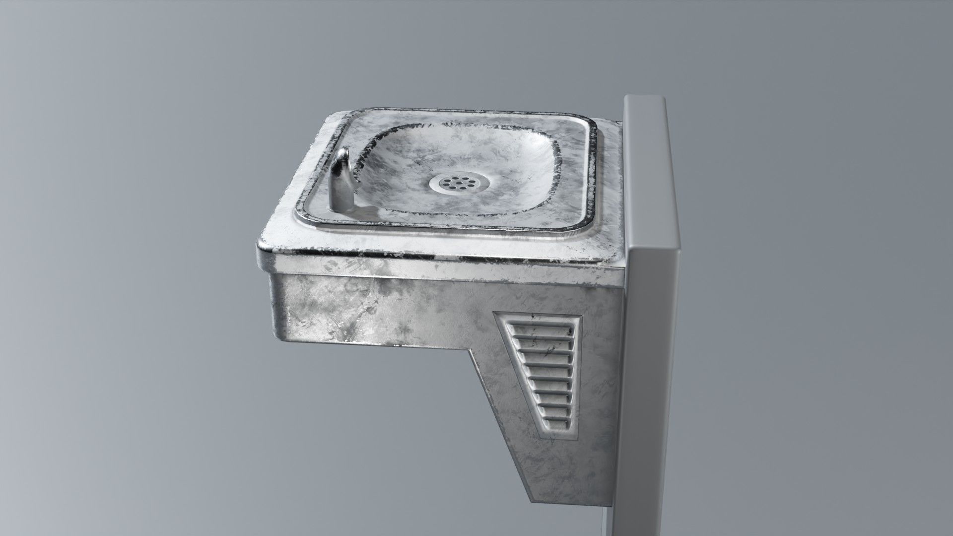 Drinking Fountain Low-poly 3D model_55