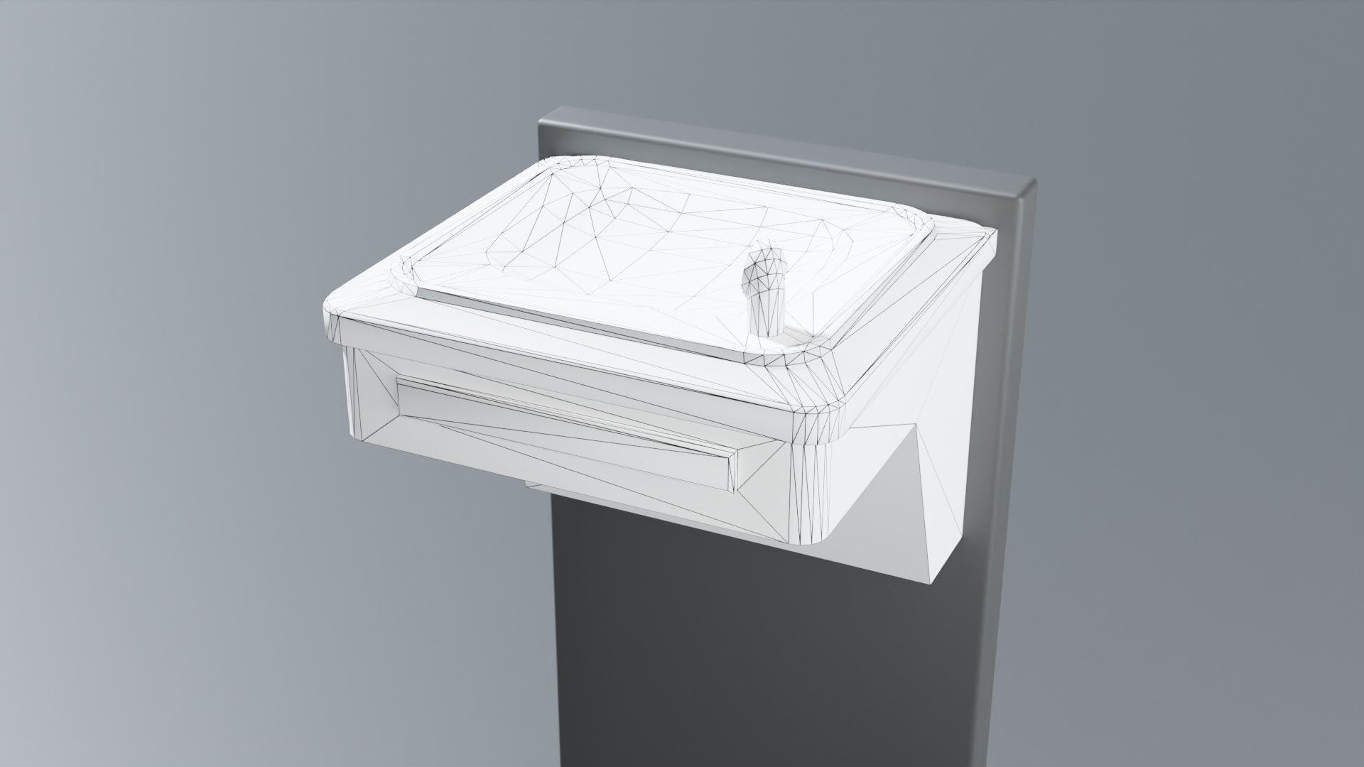 Drinking Fountain Low-poly 3D model_77