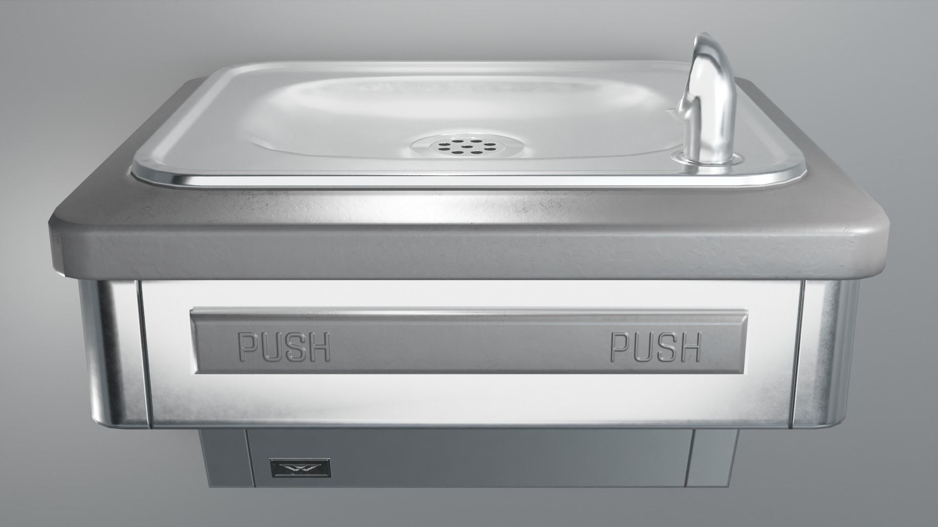 Drinking Fountain Low-poly 3D model_7