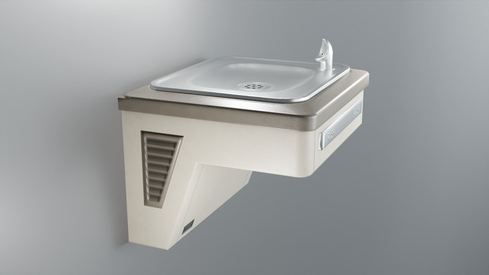 Drinking Fountain Low-poly 3D model_3