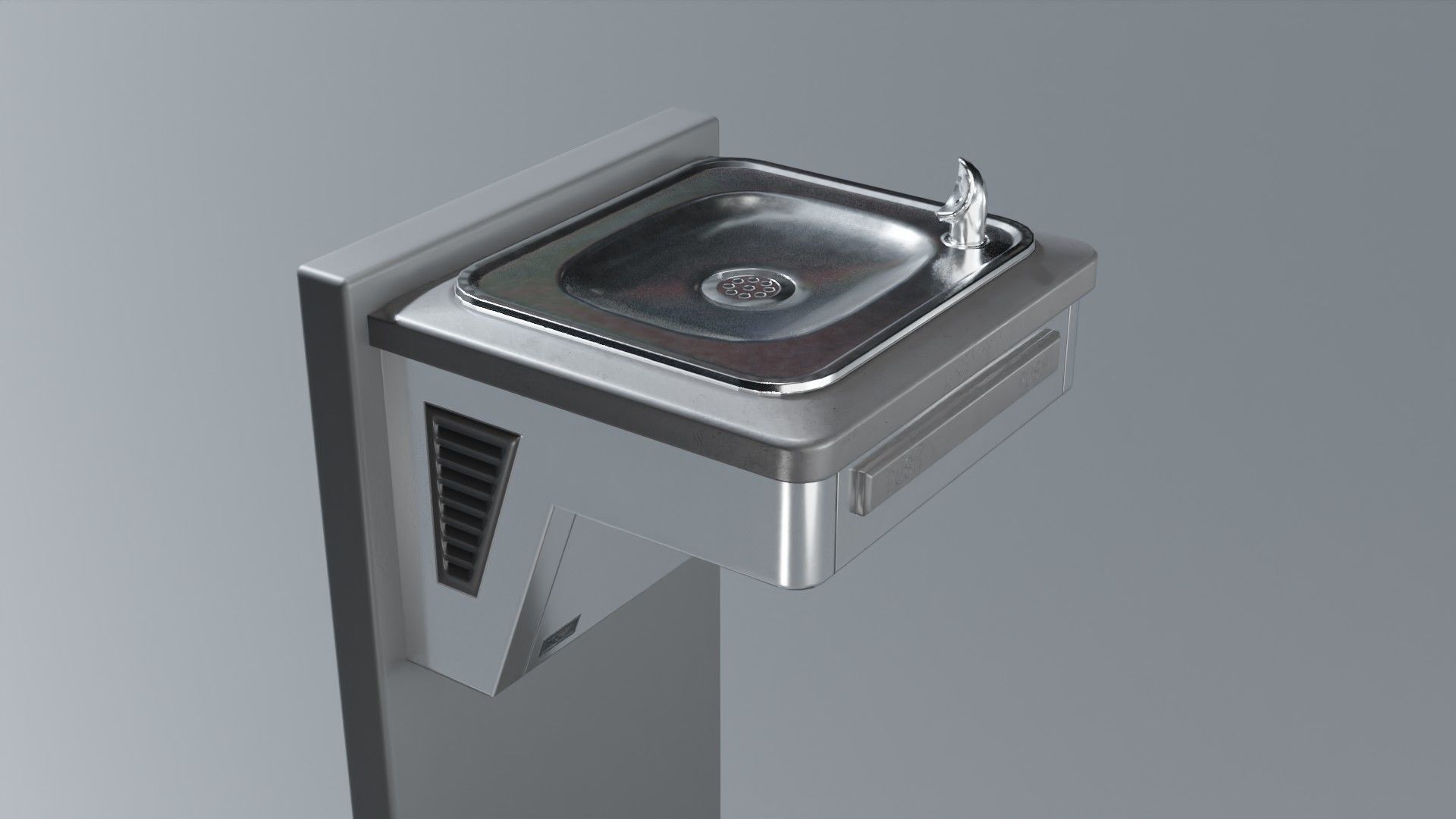 Drinking Fountain Low-poly 3D model_39