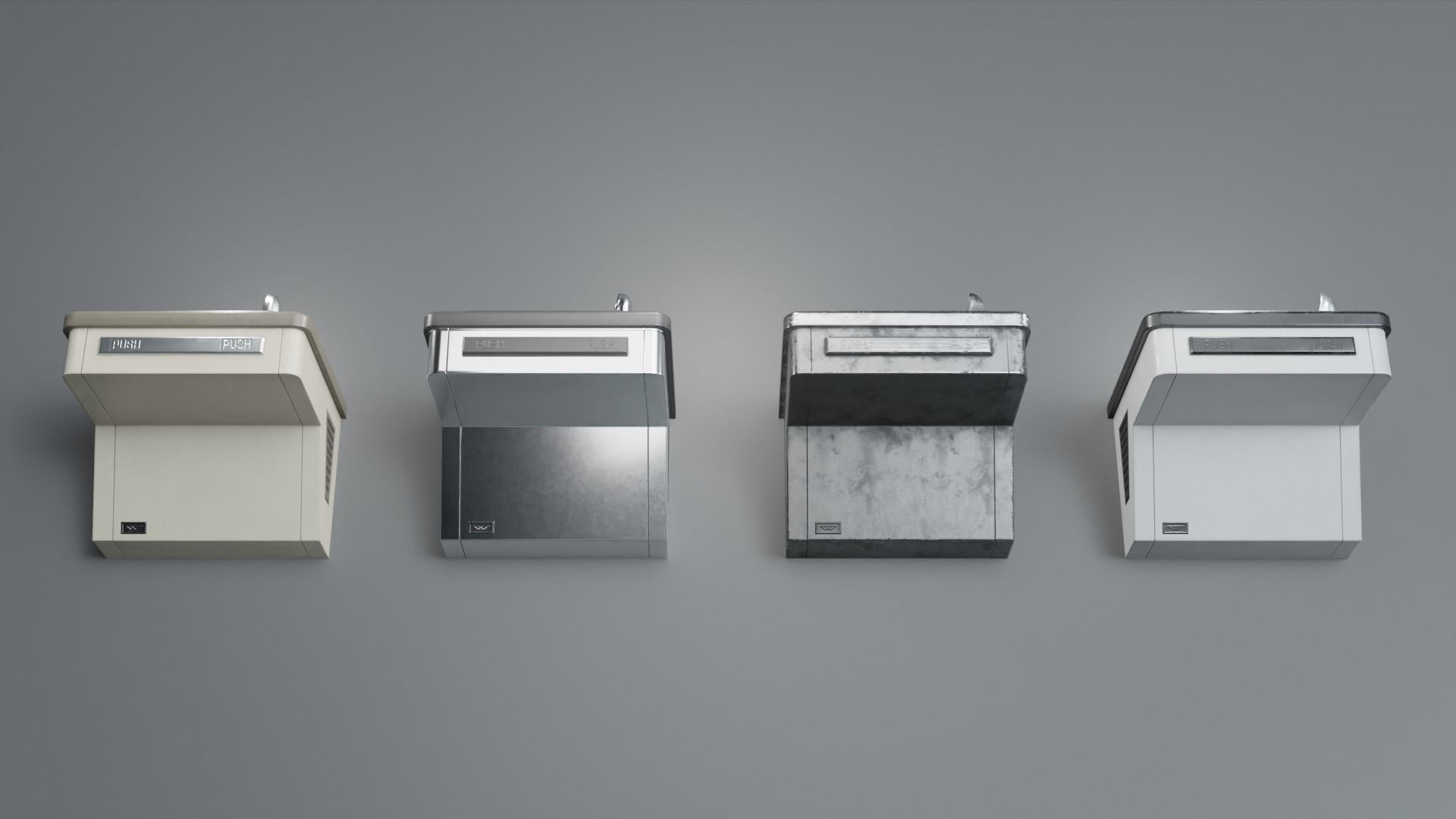 Drinking Fountain Low-poly 3D model_21