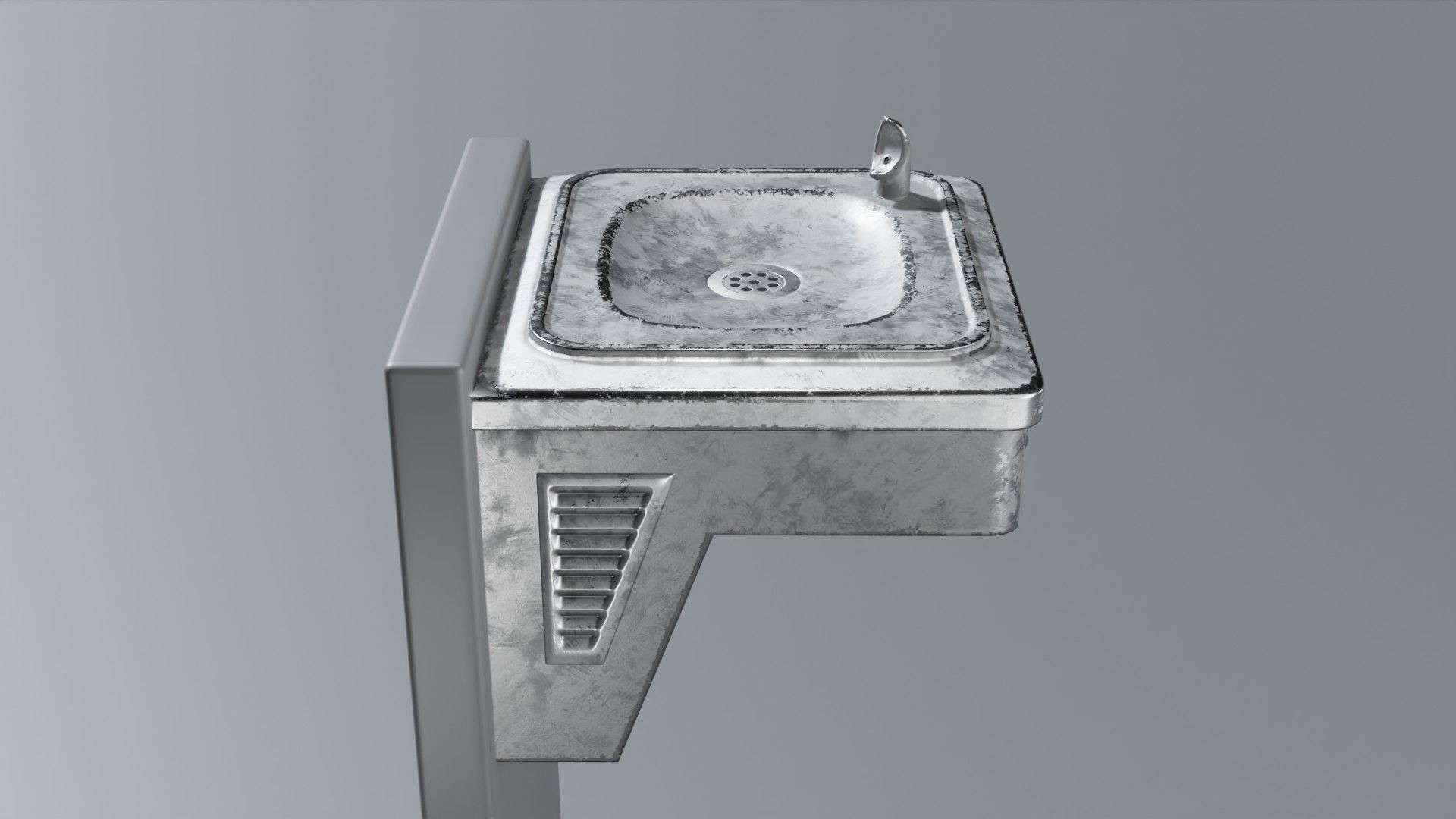 Drinking Fountain Low-poly 3D model_50