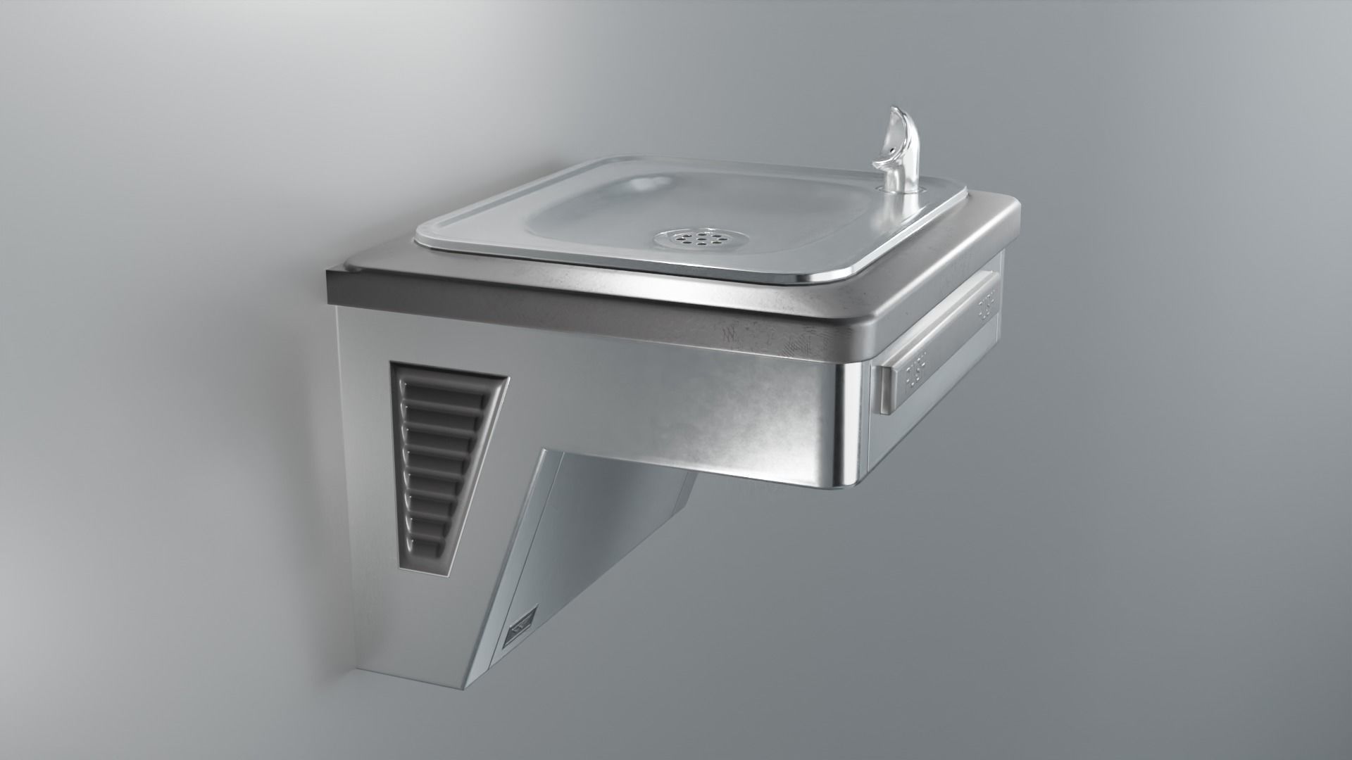 Drinking Fountain Low-poly 3D model_8