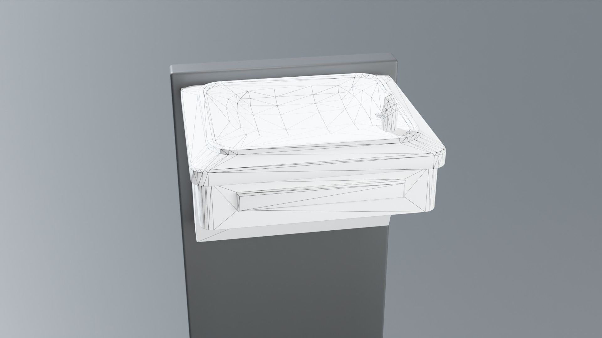 Drinking Fountain Low-poly 3D model_78