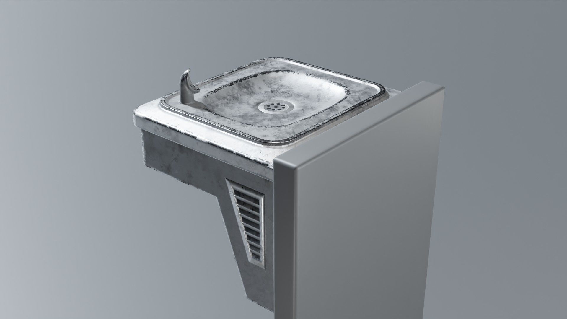 Drinking Fountain Low-poly 3D model_54