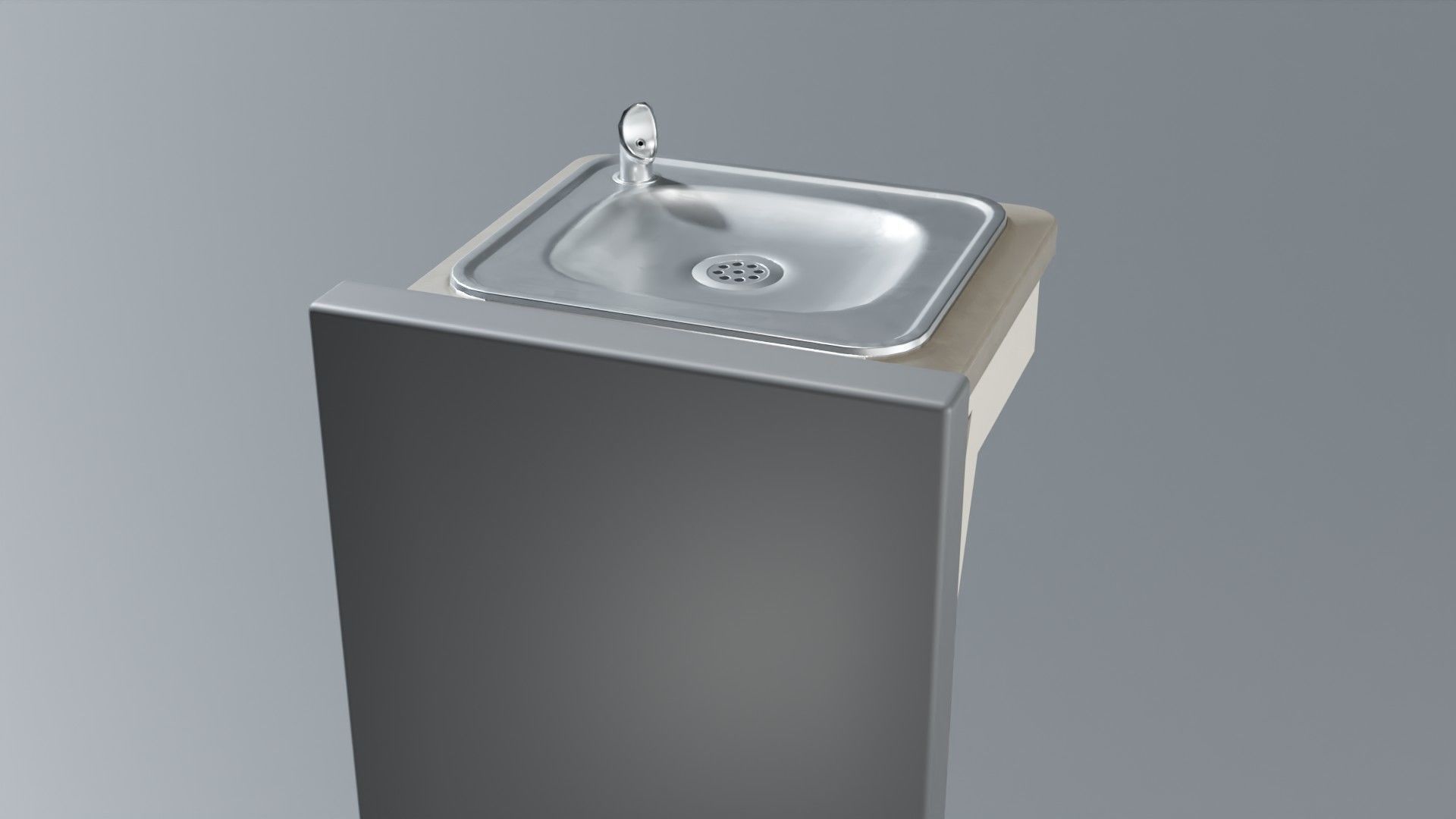 Drinking Fountain Low-poly 3D model_32