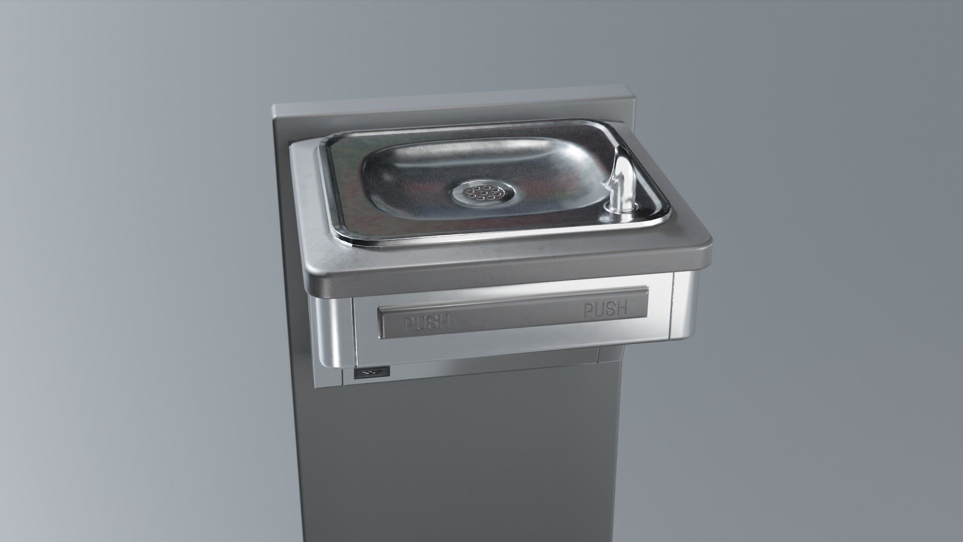 Drinking Fountain Low-poly 3D model_48