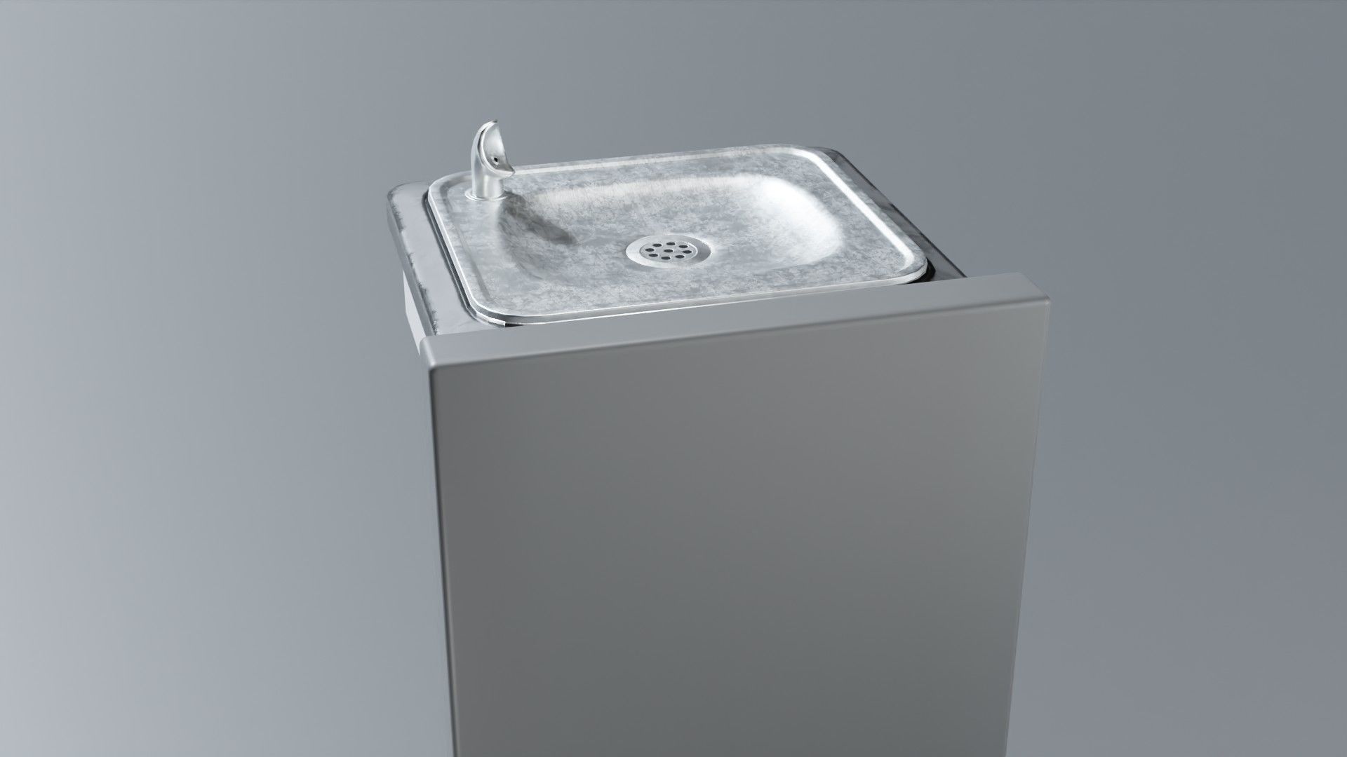 Drinking Fountain Low-poly 3D model_63