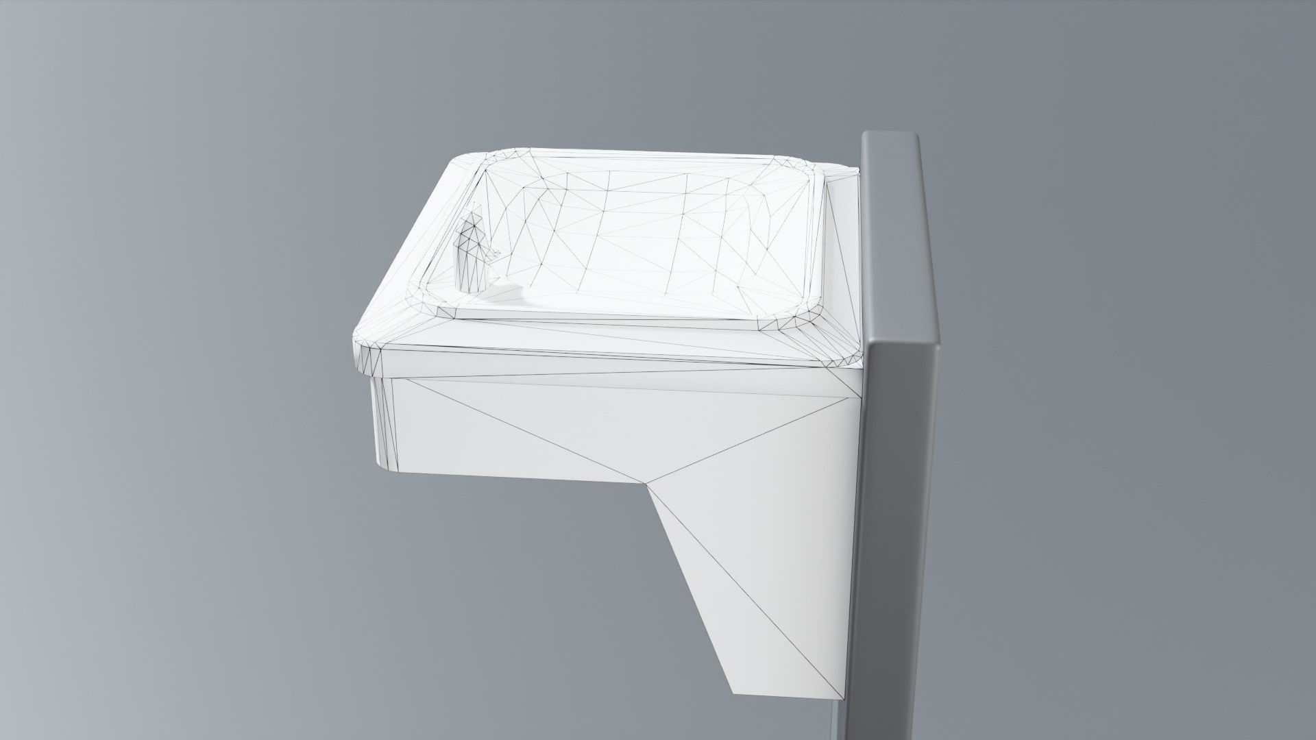 Drinking Fountain Low-poly 3D model_75