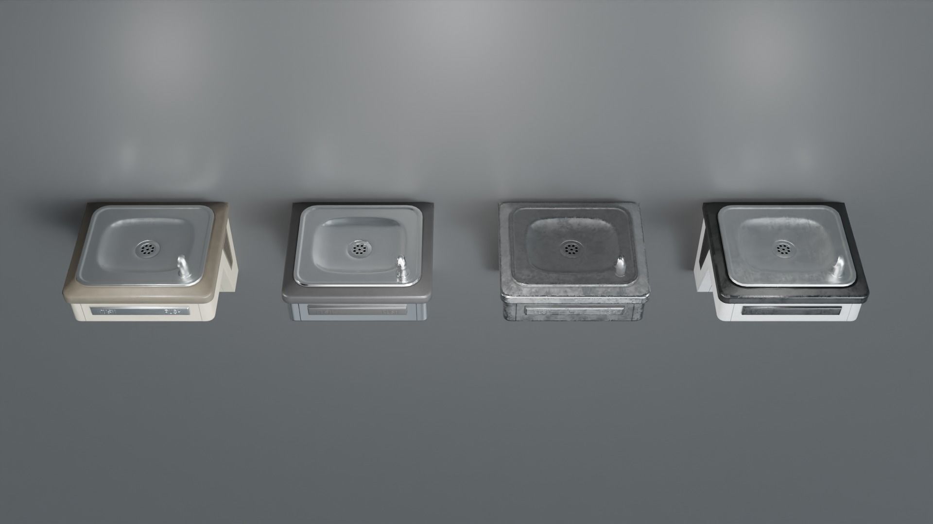 Drinking Fountain Low-poly 3D model_23