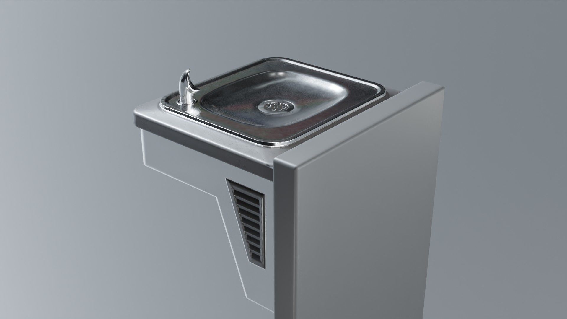 Drinking Fountain Low-poly 3D model_44