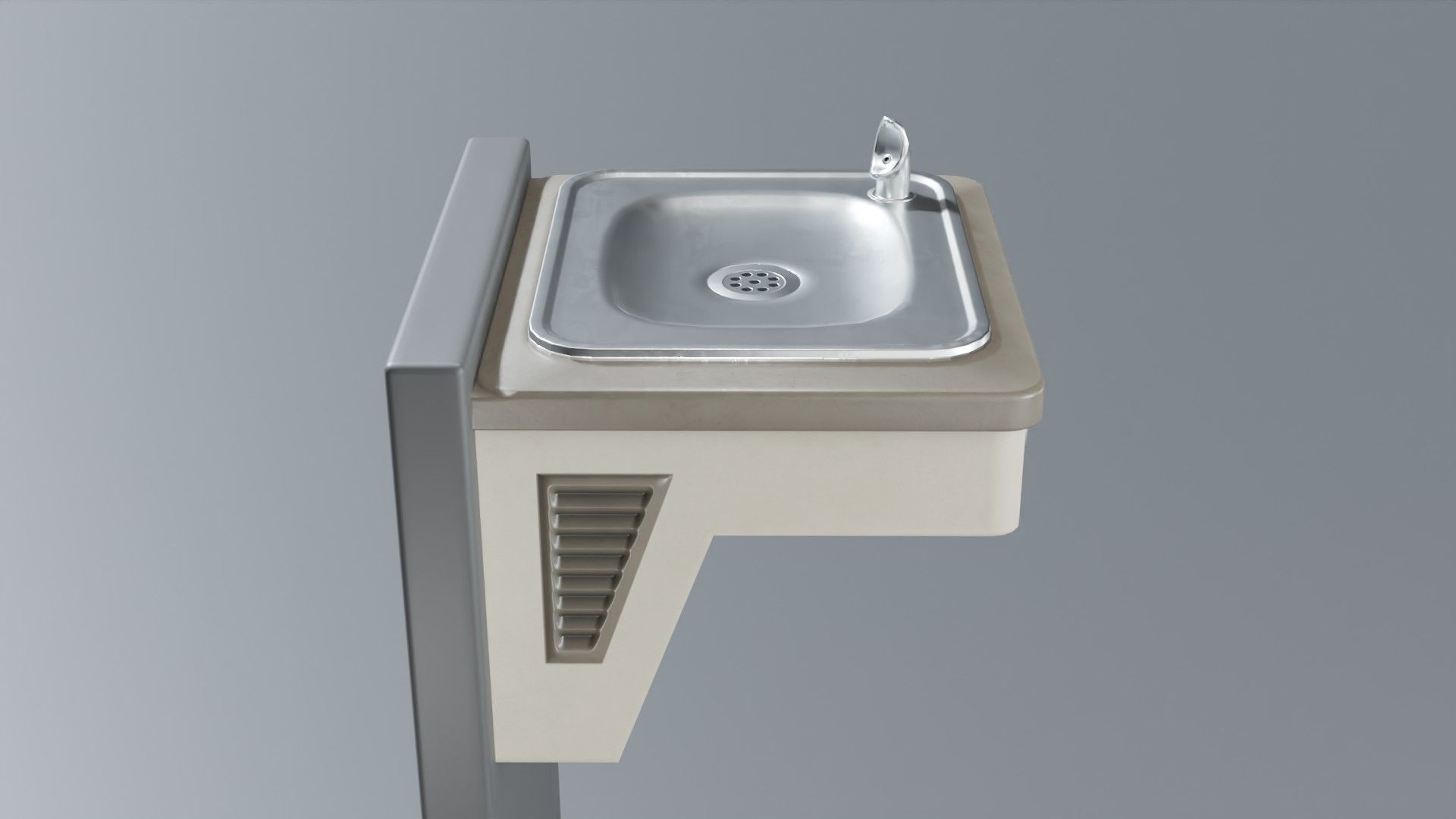 Drinking Fountain Low-poly 3D model_30
