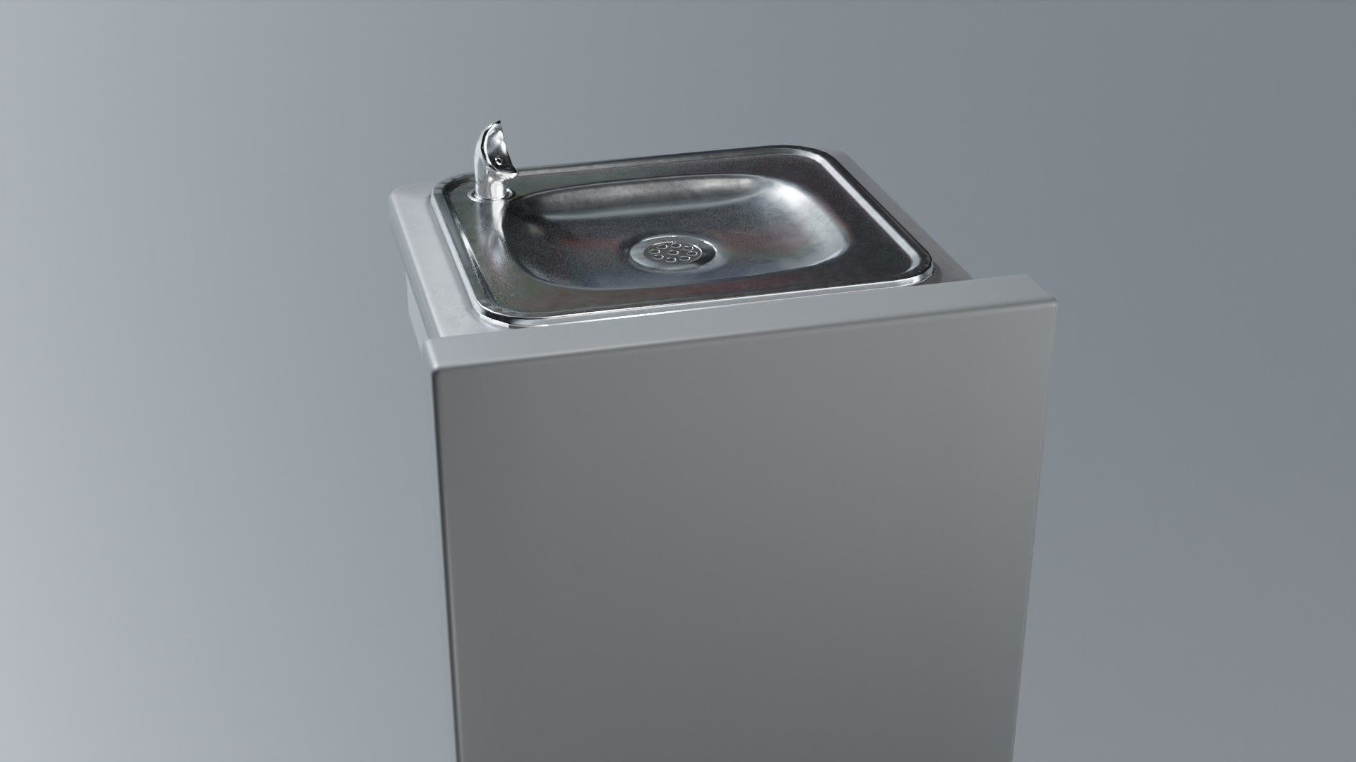 Drinking Fountain Low-poly 3D model_43