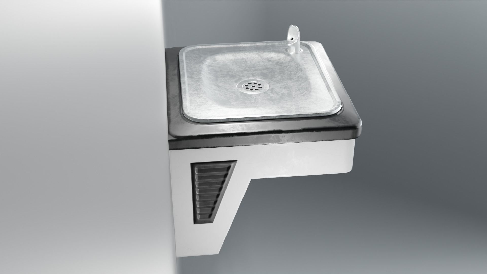 Drinking Fountain Low-poly 3D model_19