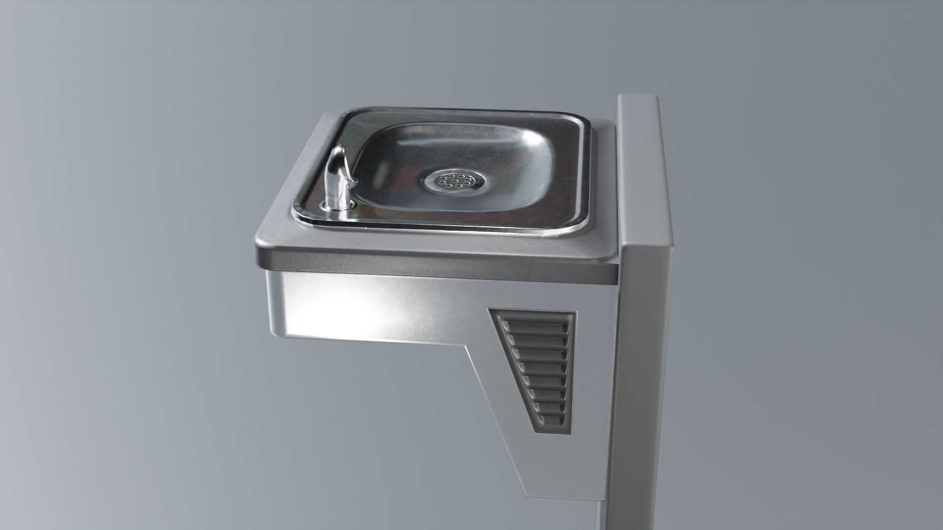 Drinking Fountain Low-poly 3D model_45