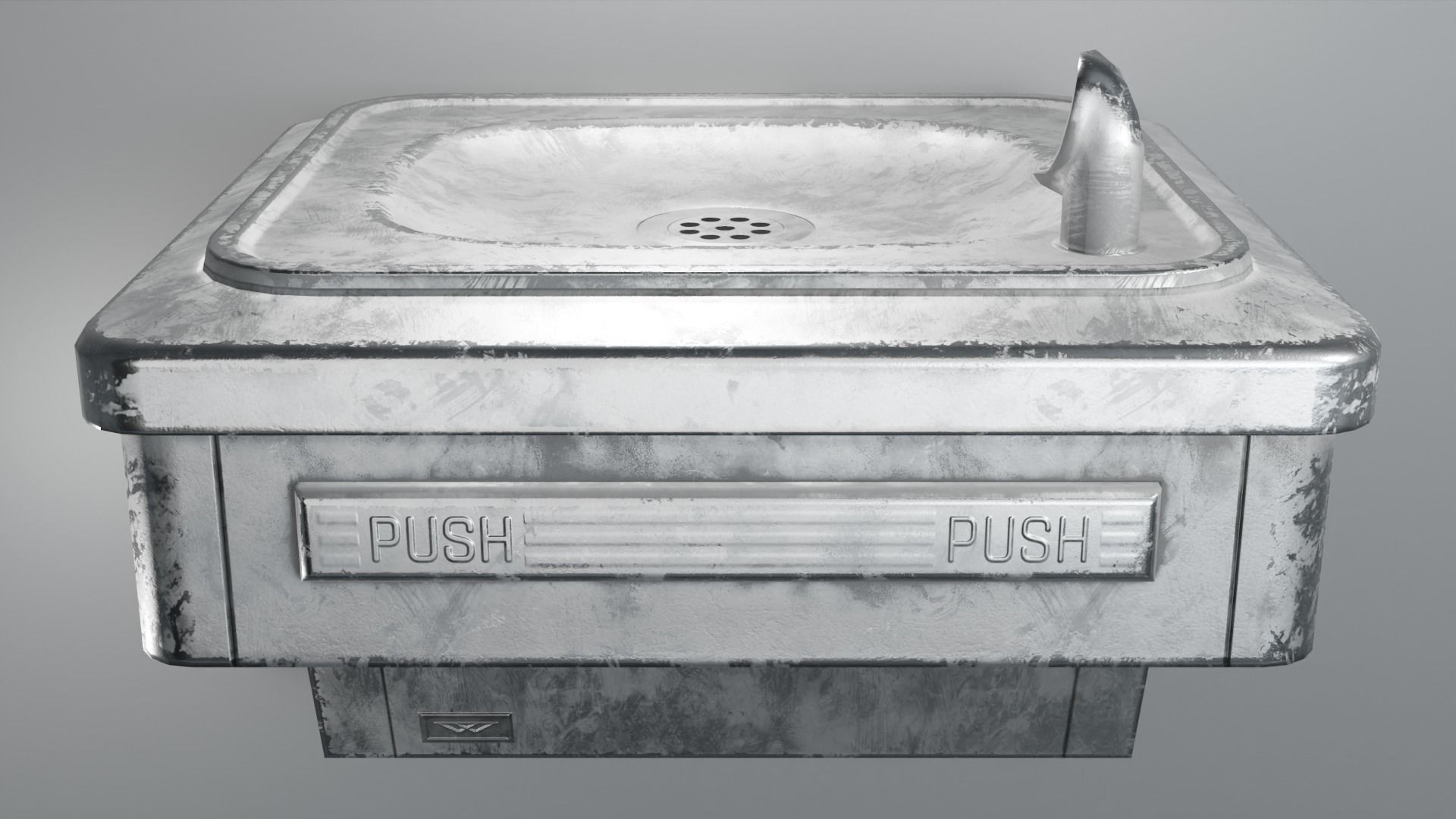 Drinking Fountain Low-poly 3D model_12