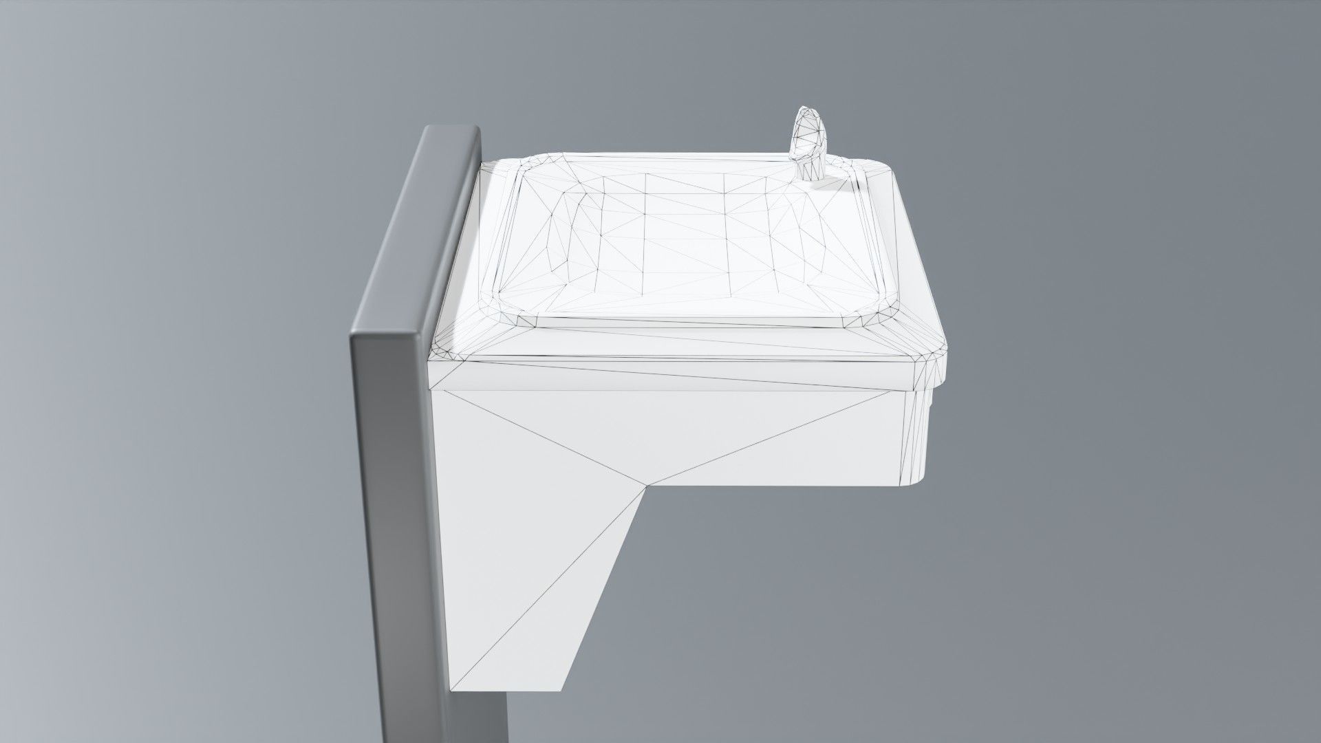Drinking Fountain Low-poly 3D model_70
