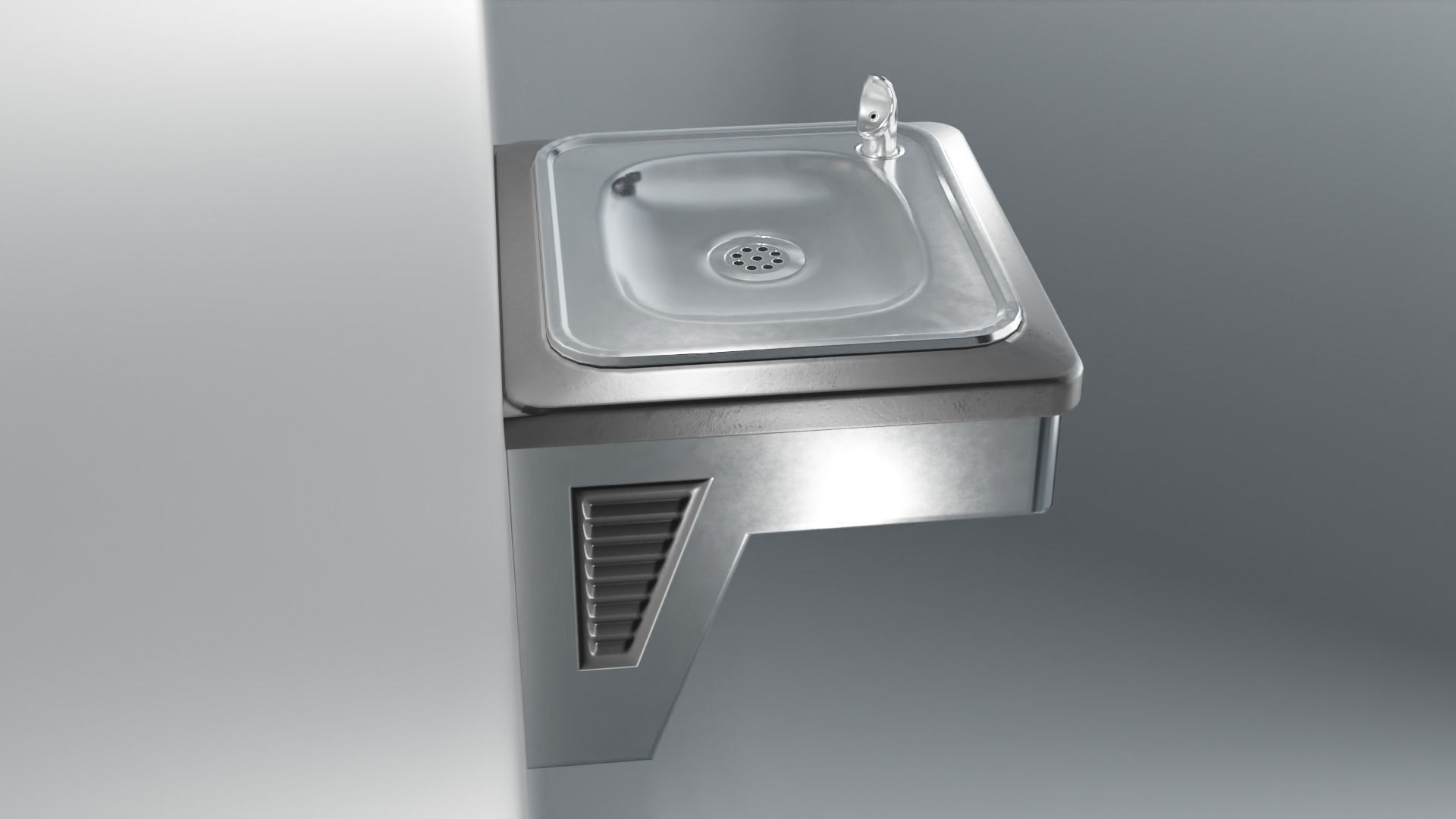 Drinking Fountain Low-poly 3D model_9