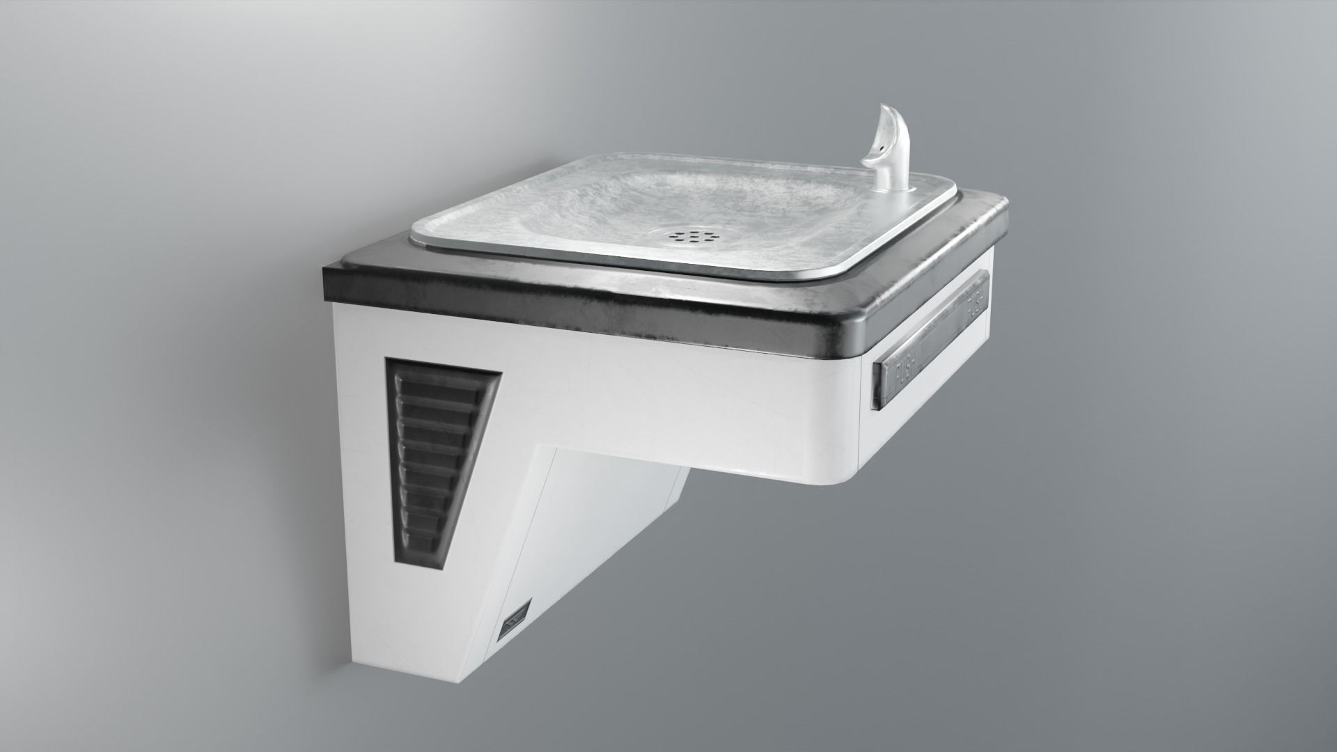 Drinking Fountain Low-poly 3D model_18