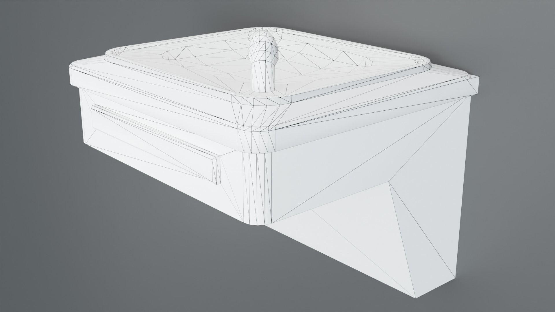 Drinking Fountain Low-poly 3D model_26